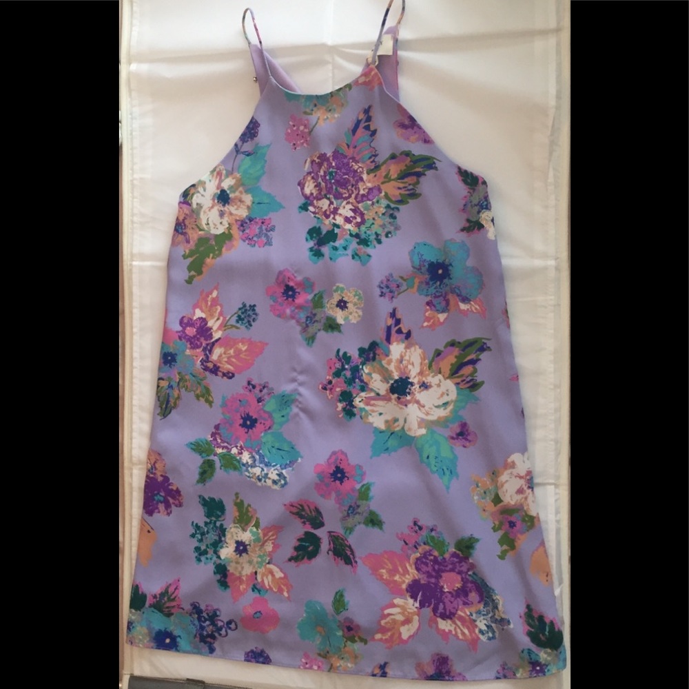 Purple floral dress